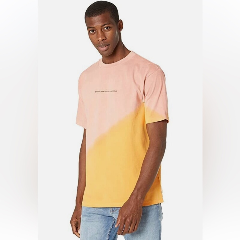 SCOTCH & SODA Organic Cotton Orange and Peach Ombre Tshirt